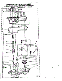 Washer Gearcase Parts parts for Kenmore Washer Dryer Combo 110.88495600 (11088495600, 110 88495600) from AppliancePartsPros.com