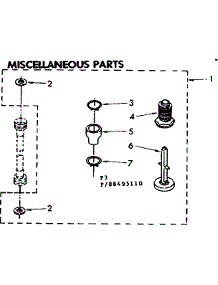 Miscellaneous Parts parts for Kenmore Washer Dryer Combo 110.88495610 (11088495610, 110 88495610) from AppliancePartsPros.com