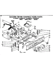 Control Panel Parts parts for Kenmore Washer Dryer Combo 110.88495610 (11088495610, 110 88495610) from AppliancePartsPros.com