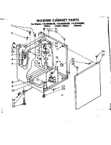 Washer Cabinet Parts parts for Kenmore Washer Dryer Combo 110.88495800 (11088495800, 110 88495800) from AppliancePartsPros.com