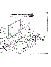 Washer Top And Lid Parts parts for Kenmore Washer Dryer Combo 110.88495800 (11088495800, 110 88495800) from AppliancePartsPros.com