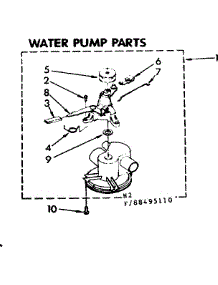 Water Pump Parts parts for Kenmore Washer Dryer Combo 110.88495810 (11088495810, 110 88495810) from AppliancePartsPros.com