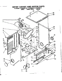 Cabinet And Motor Parts parts for Kenmore Washer Dryer Combo 110.88495810 (11088495810, 110 88495810) from AppliancePartsPros.com