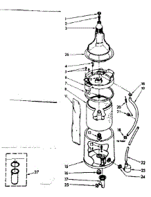 Washer Agitator, Basket And Tub Parts parts for Kenmore Washer Dryer Combo 110.88495820 (11088495820, 110 88495820) from AppliancePartsPros.com