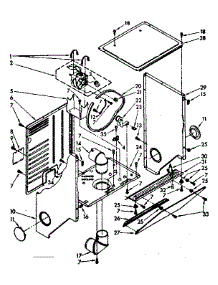 Dryer Cabinet And Motor Parts parts for Kenmore Washer Dryer Combo 110.88495820 (11088495820, 110 88495820) from AppliancePartsPros.com