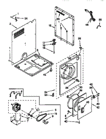Cabinet parts for Kenmore Dryer 110.88570100 (11088570100, 110 88570100) from AppliancePartsPros.com