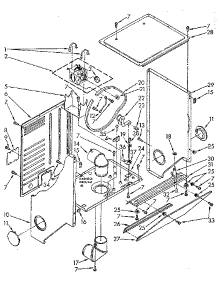 Dryer Cabinet And Motor parts for Kenmore Washer Dryer Combo 110.88675110 (11088675110, 110 88675110) from AppliancePartsPros.com