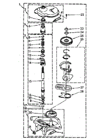 Gearcase parts for Kenmore Washer Dryer Combo 110.88675300 (11088675300, 110 88675300) from AppliancePartsPros.com