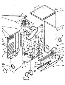 Dryer Cabinet And Motor parts for Kenmore Washer Dryer Combo 110.88675300 (11088675300, 110 88675300) from AppliancePartsPros.com