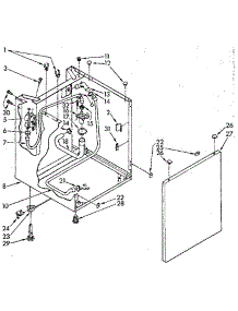 Washer Cabinet parts for Kenmore Washer Dryer Combo 110.88675310 (11088675310, 110 88675310) from AppliancePartsPros.com