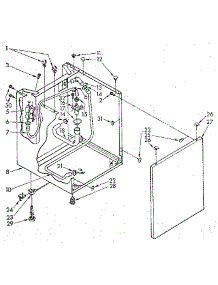 Washer Cabinet parts for Kenmore Washer Dryer Combo 110.88675600 (11088675600, 110 88675600) from AppliancePartsPros.com