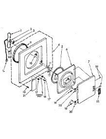 Dryer Front Panel And Door parts for Kenmore Washer Dryer Combo 110.88675700 (11088675700, 110 88675700) from AppliancePartsPros.com
