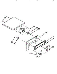 Top And Console parts for Kenmore Dryer 110.88722890 (11088722890, 110 88722890) from AppliancePartsPros.com