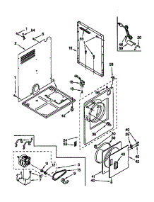 Cabinet parts for Kenmore Dryer 110.88722891 (11088722891, 110 88722891) from AppliancePartsPros.com