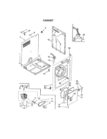 Cabinet parts for Kenmore Dryer 110.88724892 (11088724892, 110 88724892) from AppliancePartsPros.com