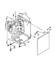 Washer Cabinet parts for Kenmore Washer Dryer Combo 110.88732790 (11088732790, 110 88732790) from AppliancePartsPros.com
