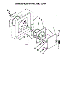 Dryer Front Panel And Door parts for Kenmore Washer Dryer Combo 110.88732791 (11088732791, 110 88732791) from AppliancePartsPros.com