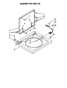 Washer Top And Lid parts for Kenmore Washer Dryer Combo 110.88732791 (11088732791, 110 88732791) from AppliancePartsPros.com