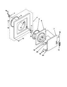 Dryer Front Panel And Door parts for Kenmore Washer Dryer Combo 110.88732792 (11088732792, 110 88732792) from AppliancePartsPros.com