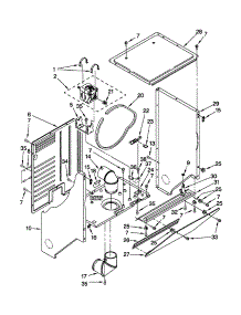 Dryer Cabinet And Motor parts for Kenmore Washer Dryer Combo 110.88732792 (11088732792, 110 88732792) from AppliancePartsPros.com
