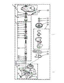 Gearcase Parts parts for Kenmore Washer 110.82870800 (11082870800, 110 82870800) from AppliancePartsPros.com