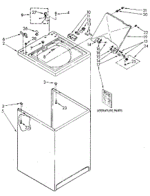 Top And Cabinet parts for Kenmore Washer 110.82870900 (11082870900, 110 82870900) from AppliancePartsPros.com