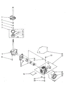 Brake, Clutch, Gearcase, Motor And Pump parts for Kenmore Washer 110.82870910 (11082870910, 110 82870910) from AppliancePartsPros.com
