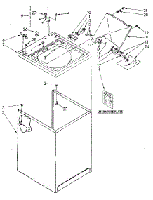 Top And Cabinet parts for Kenmore Washer 110.82870920 (11082870920, 110 82870920) from AppliancePartsPros.com