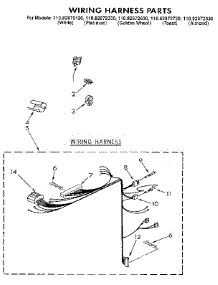 Wiring Harness parts for Kenmore Washer 110.82872330 (11082872330, 110 82872330) from AppliancePartsPros.com