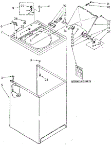 Top And Cabinet parts for Kenmore Washer 110.82872720 (11082872720, 110 82872720) from AppliancePartsPros.com