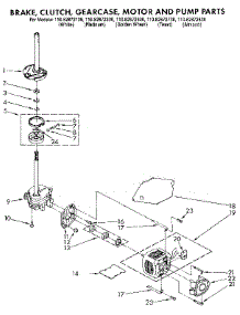 Brake, Clutch, Gearcase, Motor And Pump parts for Kenmore Washer 110.82872730 (11082872730, 110 82872730) from AppliancePartsPros.com