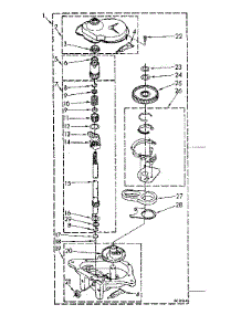 Gearcase Parts parts for Kenmore Washer 110.82872800 (11082872800, 110 82872800) from AppliancePartsPros.com