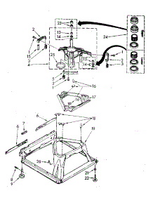 Machine Base Parts parts for Kenmore Washer 110.82873100 (11082873100, 110 82873100) from AppliancePartsPros.com