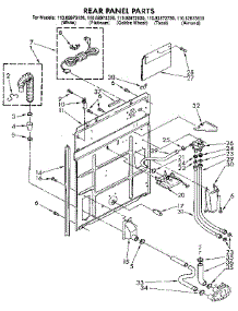 Rear Panel parts for Kenmore Washer 110.82873130 (11082873130, 110 82873130) from AppliancePartsPros.com