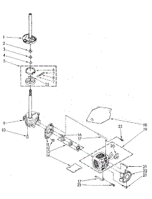 Brake, Clutch, Gearcase, Motor And Pump parts for Kenmore Washer 110.82873310 (11082873310, 110 82873310) from AppliancePartsPros.com