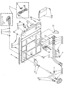 Rear Panel parts for Kenmore Washer 110.82873320 (11082873320, 110 82873320) from AppliancePartsPros.com