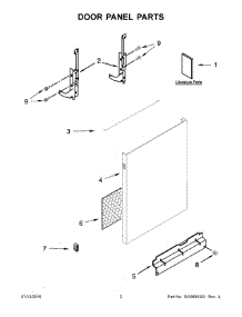 Door Panel Parts parts for Kenmore Dishwasher 665.14423N511 (66514423N511, 665 14423N511) from AppliancePartsPros.com