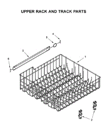 Upper Rack And Track Parts parts for Kenmore Dishwasher 665.14503N020 (66514503N020, 665 14503N020) from AppliancePartsPros.com