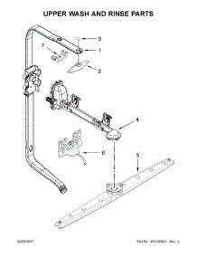 Upper Wash And Rinse Parts parts for Kenmore Dishwasher 665.14523N611 (66514523N611, 665 14523N611) from AppliancePartsPros.com