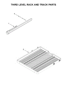 Third Level Rack And Track Parts parts for Kenmore Dishwasher 665.14542N711 (66514542N711, 665 14542N711) from AppliancePartsPros.com