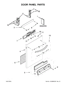Door Panel Parts parts for Kenmore Dishwasher 665.14553N610 (66514553N610, 665 14553N610) from AppliancePartsPros.com