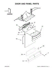 Door And Panel Parts parts for Kenmore Dishwasher 665.14565N610 (66514565N610, 665 14565N610) from AppliancePartsPros.com