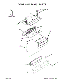Door And Panel Parts parts for Kenmore Dishwasher 665.14569N610 (66514569N610, 665 14569N610) from AppliancePartsPros.com