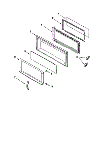 Door parts for Kenmore Microwave 665.68682890 (66568682890, 665 68682890) from AppliancePartsPros.com