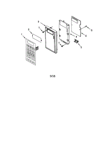 Control Panel parts for Kenmore Microwave 665.68682890 (66568682890, 665 68682890) from AppliancePartsPros.com