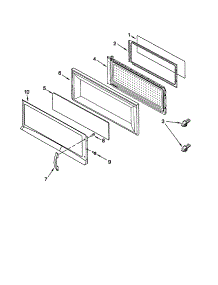 Door parts for Kenmore Microwave 665.69612991 (66569612991, 665 69612991) from AppliancePartsPros.com