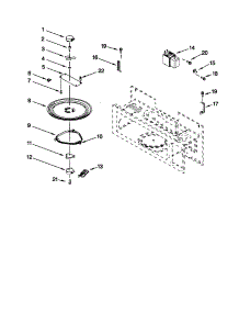 Magnetron And Turntable parts for Kenmore Microwave 665.69619990 (66569619990, 665 69619990) from AppliancePartsPros.com