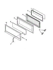 Door parts for Kenmore Microwave 665.69644990 (66569644990, 665 69644990) from AppliancePartsPros.com