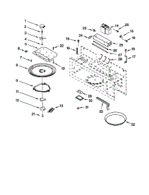 Magnetron And Turntable parts for Kenmore Microwave 665.69644992 (66569644992, 665 69644992) from AppliancePartsPros.com