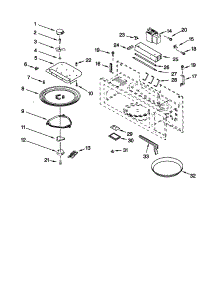 Magnetron And Turntable parts for Kenmore Microwave 665.69649990 (66569649990, 665 69649990) from AppliancePartsPros.com